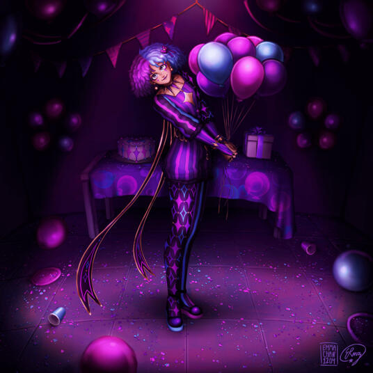 Full color, Fondo complejo, accesorios complejos, 1 accesorio simple