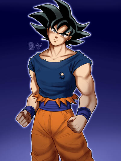 Coloreado simple, Medio cuerpo, Fondo degradado